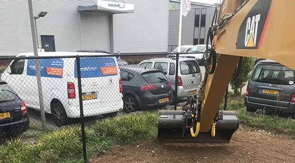 grondverzet - voorbereidend grondwerk voor aanleg parkeerplaats in Boxmeer